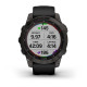 Смарт-годинник Garmin Fenix 7 Sapphire Solar титановий сірий DLC з чорним ремінцем