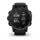 Смарт-годинник Garmin Descent Mk2S Carbon Gray DLC Black з чорним силіконовим ремінцем