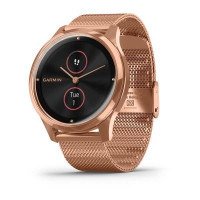 Смарт-годинник Garmin Vivomove Luxe, рожеве золото 18K PVD, з ремінцем меланська петля