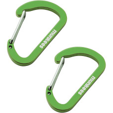 Munkees 3251 карабіни Flat Wiregate 4 mm x 40 mm 2-Pack grass green