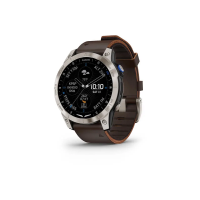 Смарт-годинник Garmin D2 Mach 1 з коричневим шкіряним ремінцем