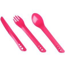 Lifeventure виделка, ложка, ніж Ellipse Cutlery pink
