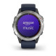 Смарт-годинник Garmin Quatix 6 сірий з темно-синім ремінцем