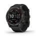 Смарт-годинник Garmin Fenix 7 Sapphire Solar титановий чорний DLC з чорним ремінцем