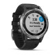Смарт-годинник Garmin Fenix 5 Plus Silver з чорним ремінцем