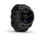 Смарт-годинник Garmin Fenix 7 Sapphire Solar титановий чорний DLC з чорним ремінцем