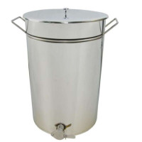 Відстійник нержав. 70 л з клапаном нержав. 5/4" (Ø 400, H 610) з захватами з ситом гориз. нержав.