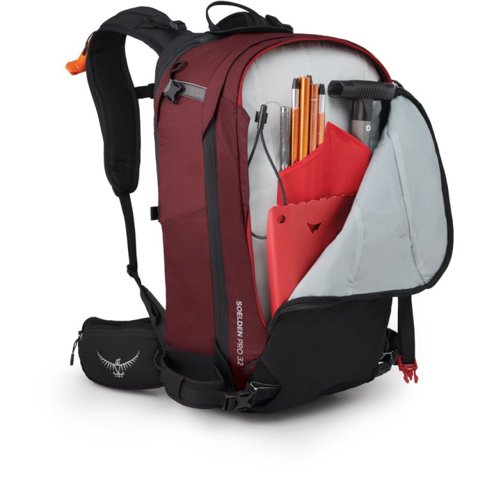 Рюкзак Osprey Soelden Pro E2 Airbag Pack 32, redmountain, Uni