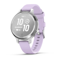 Смарт-годинник Garmin Lily 2 Active сріблястий із силіконовим ремінцем кольору фіолетовий жасмин