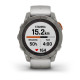 Смарт-годинник Garmin Fenix 7 Pro - Sapphire Solar Edition - титановий корпус з димчасто-сірим/помаранчевим ремінцем