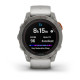 Смарт-годинник Garmin Fenix 7 Pro - Sapphire Solar Edition - титановий корпус з димчасто-сірим/помаранчевим ремінцем