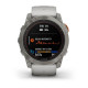 Смарт-годинник Garmin Fenix 7X Pro - Sapphire Solar Edition - титановий корпус з димчасто-сірим/помаранчевим ремінцем