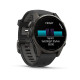 Смарт-годинник Garmin Fenix 8 – 43 мм, AMOLED Sapphire, титан з DLC-покриттям Carbon Gray та силіконовим ремінцем чорного/сірого кольору