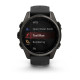 Смарт-годинник Garmin Fenix 8 – 43 мм, AMOLED Sapphire, титан з DLC-покриттям Carbon Gray та силіконовим ремінцем чорного/сірого кольору