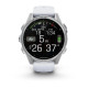 Смарт-годинник Garmin Fenix 8 – 43 мм, AMOLED, сріблястий із силіконовим ремінцем кольору білий камінь