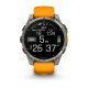 Смарт-годинник Garmin Fenix 8 – 47 мм, AMOLED Sapphire, титан із силіконовим ремінцем кольору Spark Orange/Graphite
