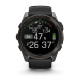 Смарт-годинник Garmin Fenix 8 – 51 мм, AMOLED Sapphire, титан з DLC-покриттям Carbon Gray і силіконовим ремінцем чорного/сірого кольору