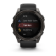 Смарт-годинник Garmin Fenix 8 – 51 мм, AMOLED Sapphire, титан з DLC-покриттям Carbon Gray і силіконовим ремінцем чорного/сірого кольору
