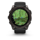 Смарт-годинник Garmin Fenix 8 – 51 мм, AMOLED Sapphire, титан з DLC-покриттям Carbon Gray і силіконовим ремінцем чорного/сірого кольору