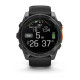 Смарт-годинник Garmin Fenix 8 – 51 мм, AMOLED, сланцево-сірий з чорним силіконовим ремінцем