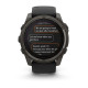 Смарт-годинник Garmin Fenix 8 – 51 мм, Solar Sapphire, титан з DLC-покриттям Carbon Gray та силіконовим ремінцем чорного/сірого кольору