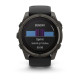 Смарт-годинник Garmin Fenix 8 – 51 мм, Solar Sapphire, титан з DLC-покриттям Carbon Gray та силіконовим ремінцем чорного/сірого кольору