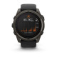 Смарт-годинник Garmin Fenix 8 – 51 мм, Solar Sapphire, титан з DLC-покриттям Carbon Gray та силіконовим ремінцем чорного/сірого кольору