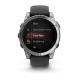 Смарт-годинник Garmin Fenix E – 47 мм, AMOLED, нержавіюча сталь з чорним силіконовим ремінцем