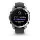 Смарт-годинник Garmin Fenix E – 47 мм, AMOLED, нержавіюча сталь з чорним силіконовим ремінцем