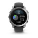 Смарт-годинник Garmin Fenix E – 47 мм, AMOLED, нержавіюча сталь з чорним силіконовим ремінцем