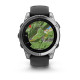 Смарт-годинник Garmin Fenix E – 47 мм, AMOLED, нержавіюча сталь з чорним силіконовим ремінцем