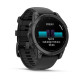 Смарт-годинник Garmin Fenix E – 47 мм, AMOLED, сланцево-сірий сталевий корпус з чорним силіконовим ремінцем