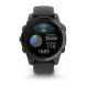 Смарт-годинник Garmin Fenix E – 47 мм, AMOLED, сланцево-сірий сталевий корпус з чорним силіконовим ремінцем