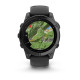 Смарт-годинник Garmin Fenix E – 47 мм, AMOLED, сланцево-сірий сталевий корпус з чорним силіконовим ремінцем
