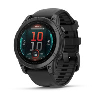 Смарт-годинник Garmin Fenix E – 47 мм, AMOLED, сланцево-сірий сталевий корпус з чорним силіконовим ремінцем