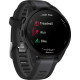Смарт-годинник Garmin Forerunner 165, чорний/сланцево-сірий силіконовий ремінець