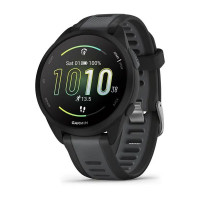 Смарт-годинник Garmin Forerunner 165, чорний/сланцево-сірий силіконовий ремінець