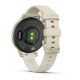 Смарт-годинник Garmin Lily 2 Active у кольорі місячне золото із силіконовим ремінцем кольору слонової кістки