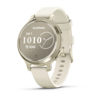 Смарт-годинник Garmin Lily 2 Active у кольорі місячне золото із силіконовим ремінцем кольору слонової кістки