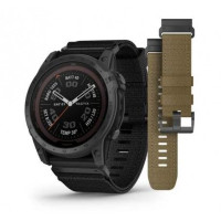 Смарт-годинник Garmin Tactix 7 – Pro Edition чорний з нейлоновими ремінцями чорного та коричневого кольору