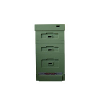 Вулик пінополістирольний Дадан на 10 рамок Lyson з гігієнічним дном фарбований (колір повністю зелений)