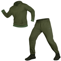 Спортивний костюм Basic Hood Олива (7383), S