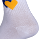 Шкарпетки Жовто-блакитні серця Білі (7169), 36-40