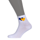 Шкарпетки Жовто-блакитні серця Білі (7169), 36-40