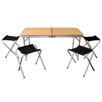 Набір меблів Tramp МДФ стіл 120х60х55/60/70см+4 табурета