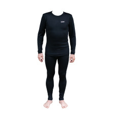 Термобілизна чоловіча Tramp Warm Soft комплект (футболка+штани) чорний 2XL
