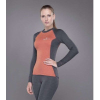 Футболка жіноча Tramp Outdoor Tracking Lady сірий/помаранчевий, Сіро-помаранчевий S