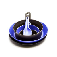 Набір посуду WILDO Explorer Kit Multicolor, Blueberry/Dark Grey